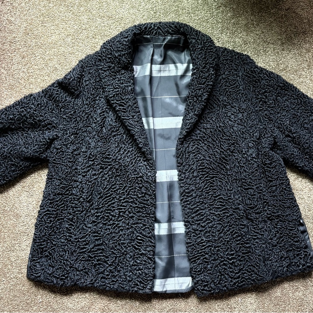 Mid-Century Vintage Persian Lamb Wool Coat.